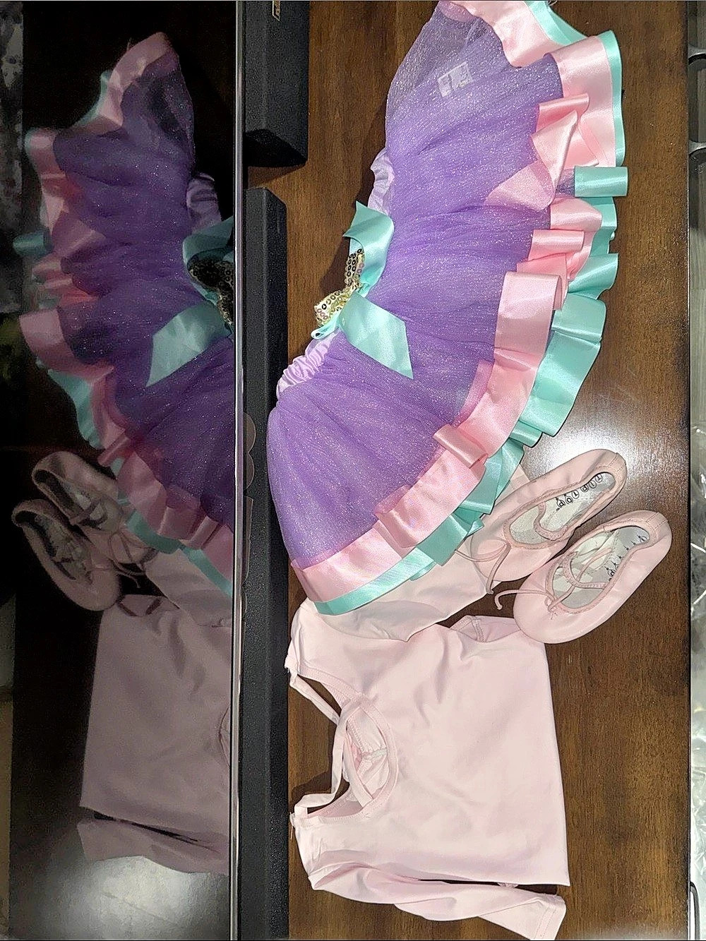 Baby Ballerina Pink & Purple Tutu Outfit Like New